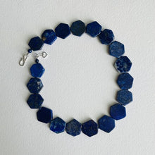 Load image into Gallery viewer, Hexagonal Lapis Necklace N42

