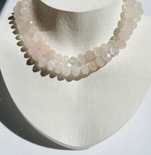 Load image into Gallery viewer, 33&quot; Long Faceted Rose Quartz Necklace  N27
