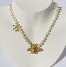 Load image into Gallery viewer, Freshwater Pearls and Multi Pastel Bumblebee Necklace  N31
