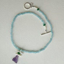Load image into Gallery viewer, Sky Blue Jade, Pearl and Amethyst Necklace
