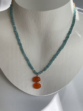 Load image into Gallery viewer, Apatite And Carnelian Charm Necklace  N48
