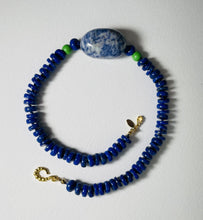 Load image into Gallery viewer, Lapis Rondels With Sodalite Enhancement  N35
